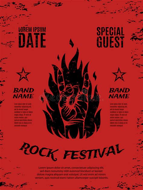 Grunge Rock Poster Stock Vector Illustration Of Festival 44170706