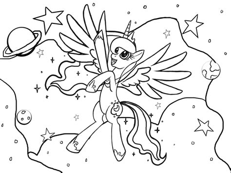 My Little Pony Coloring Pages Princess Luna At Free