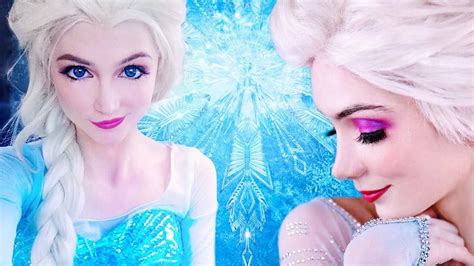 Elsa Makeup Tutorial Disney S Frozen Elsa In Real Life Transformation Elsa Makeup Tutorial