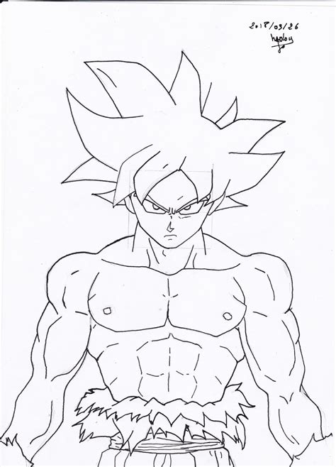Dragon Ball Goku Ultra Instinct Drawing