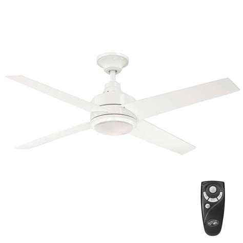 This remote is designed to control up to 16 fans using 16 separate code frequencies up to a range of 30 ft. Hampton Bay Mercer 52 in. Indoor White Ceiling Fan with ...