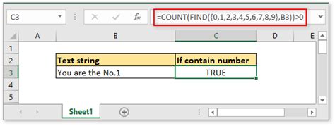Excel Formula Check If Cell Contains Number