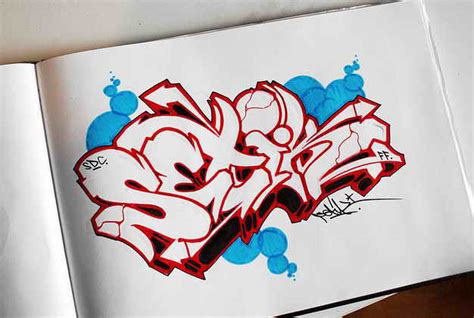 Setik Graffiti Text On Paper 5 Graffiti Blackbook