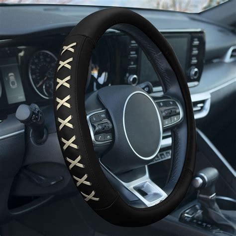 Fh Group® Genuine Leather Lace Up Steering Wheel Cover