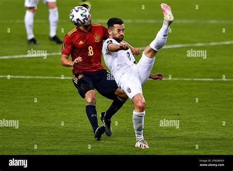 Seville Spain March 31 Koke Of Spain And Besar Halimi Of Kosovo
