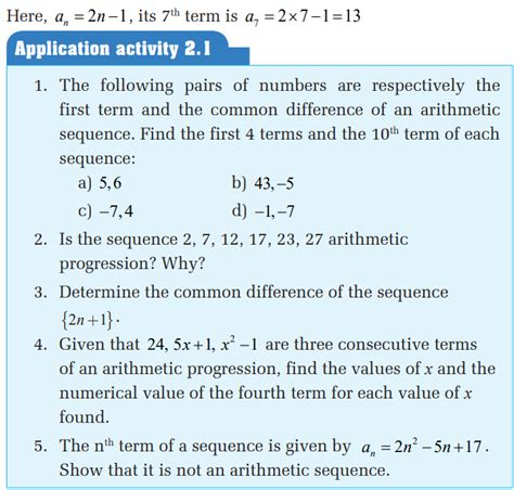 Course S5 Mathematics Topic Unit 2sequences