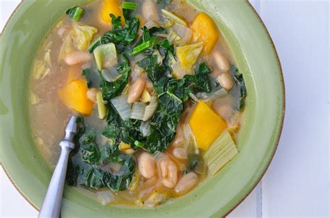 Nourishing Meals Butternut Squash Kale White Bean Soup