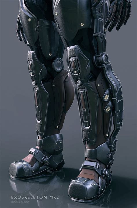Artstation Exoskeleton Mk2 Christophe Lacaux Armor Boots Combat