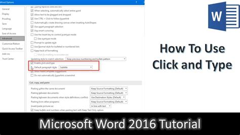 How To Use Click And Type Feature In Word Tutorial The Teacher