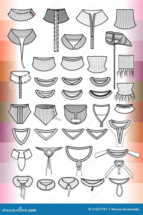 Necks Stock Vector Illustration Of Style Zipper Jersey 21637187