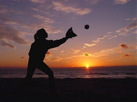 Softball On The Beach One Day