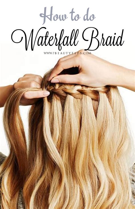 How To Do A Waterfall Braid More Braided Hairstyles Tutorials Pretty