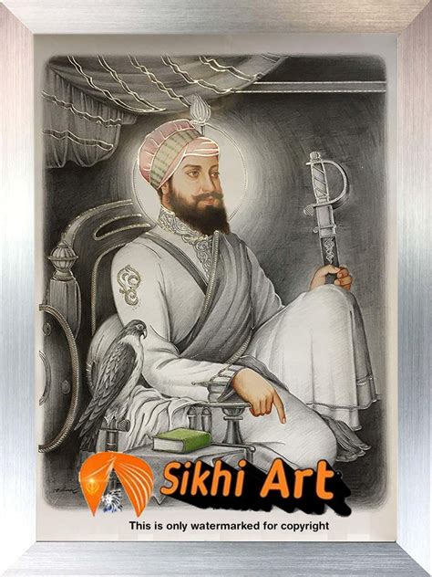 Guru Hargobind Ji Miri Piri In Size 16 X 12 Sikhiart