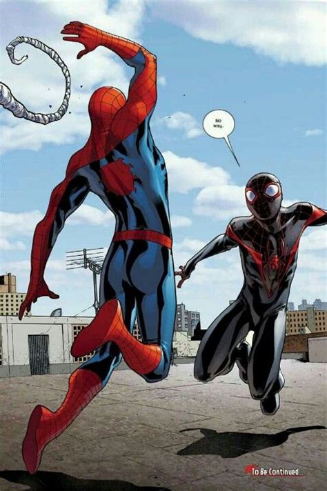 Peter Parker Meets Miles Morales Spider Men 1 Marvel Spiderman