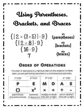 Using Parentheses Brackets And Braces By Dream Duo TPT