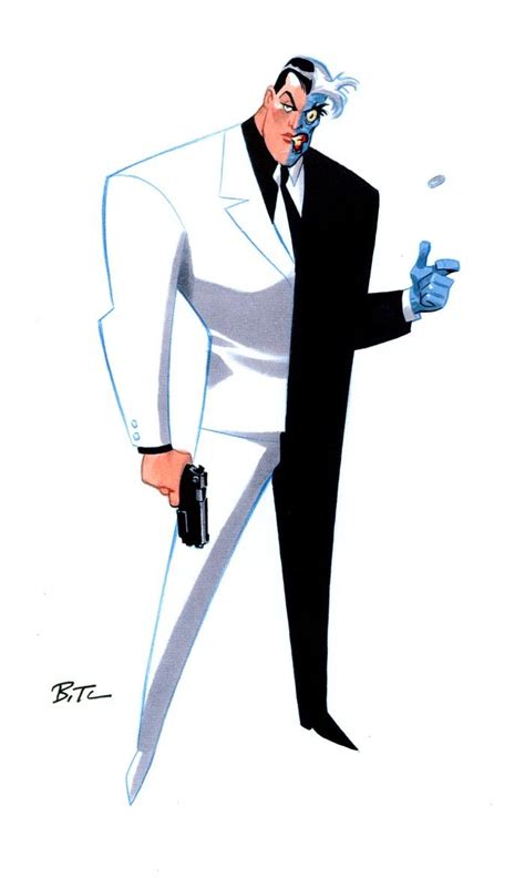 Two Face By Bruce Timm Bruce Timm Two Faces Batman The Animated Series
