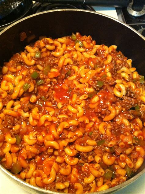 I've had this ground beef goulash recipe since college, and it has always been a family favorite. Shagri Goulash recipe 1 pound of ground beef 1 onion 2 chili peppers 16 oz box elbow noodles 1 ...