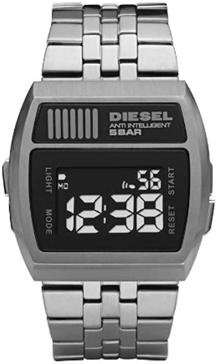 Diesel Mens Digital Watch Dz7202 With Black Stainless Steel Strap