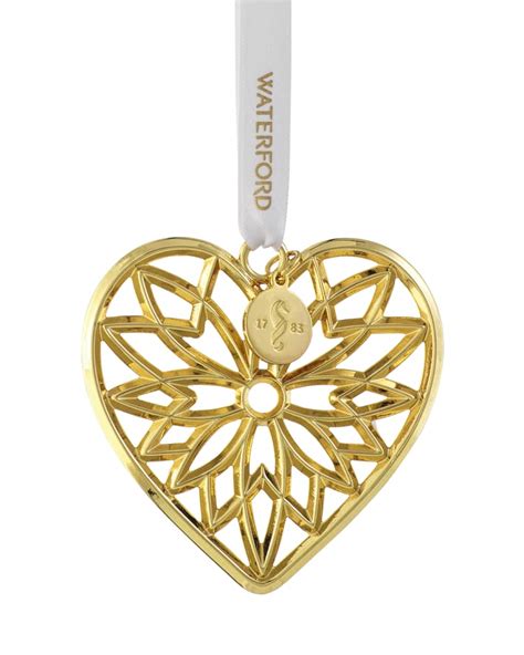 Waterford Crystal Gold Heart Ornament