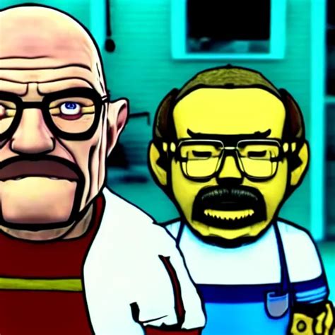 Walter White From Breaking Bad Fighting Freddy Fazbear Stable Diffusion