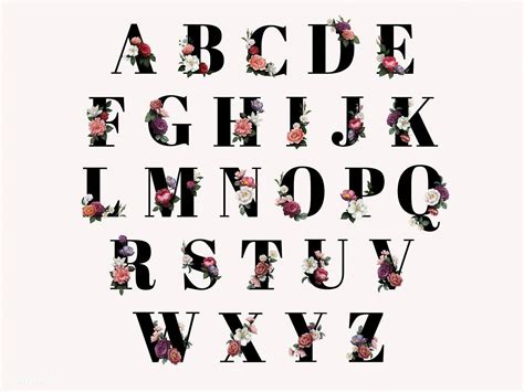 Classic And Elegant Floral Alphabet Letter Font Vector Free Image By