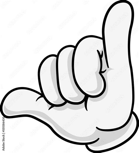 Shaka Hang Loose Hand Gesture Sign Cartoon Symbol Stock Illustration Adobe Stock