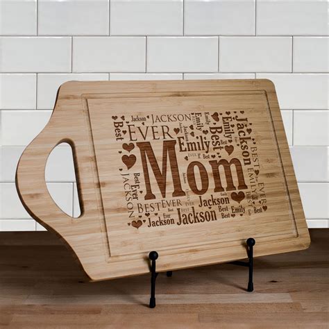 Engraved Mom Word Art Mothers Day Cutting Board Tsforyounow