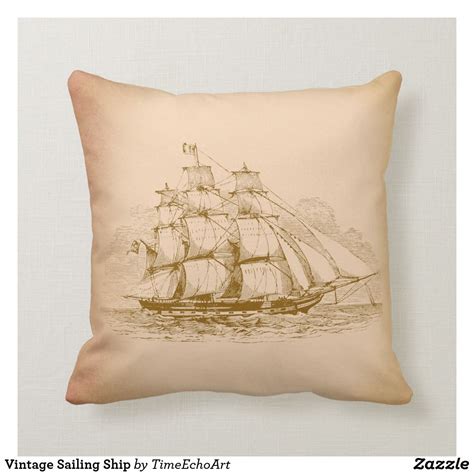 vintage sailing ship throw pillow throw pillows pillows sailing ships