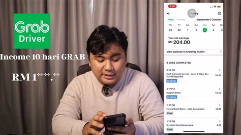 Income 10 hari Grab 2022 - YouTube