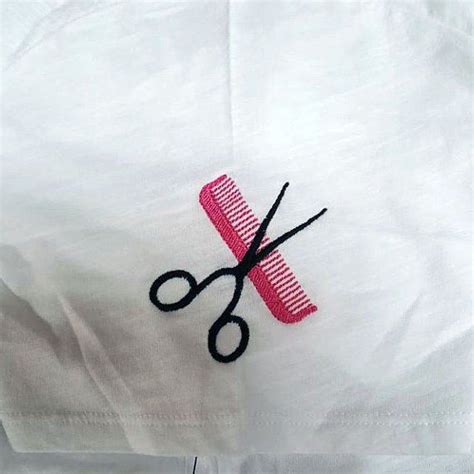 Scissors And Comb Machine Embroidery Design Etsy Machine Embroidery