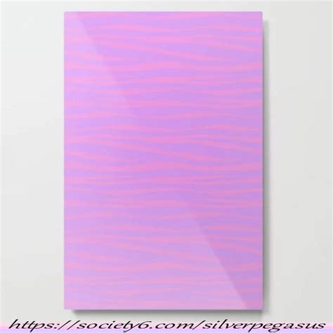 Society Com Silverpegasus Zebra Print Lavender Sunset Metal Print