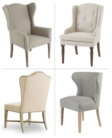 Tufted Wingback Dining Room Chairs