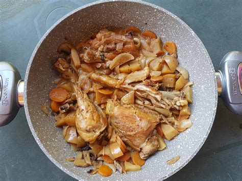 Wok de poulet et ses petits légumes au cidre