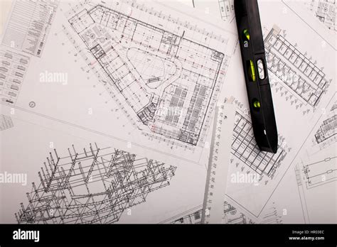 Floor Plan Blueprints Engineering And Architecture Drawings Stock