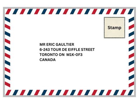 How To Send A Letter To Canada E Snail