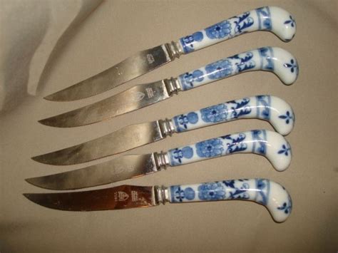 Prill Blue Onion Porcelain Handle Sheffield Stainless England Blade