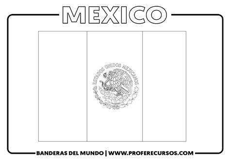 Bandera De Mexico Para Colorear Y Para Imprimir Paraimprimir Org