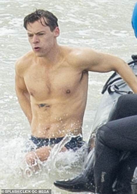 Harry Styles Displays His Shirtless Physique To Film My Policeman Hot