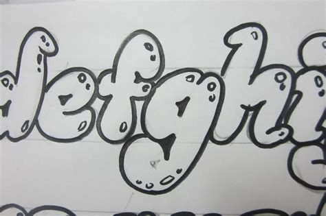 How To Draw Bubble Letters Easy Graffiti Style Letter