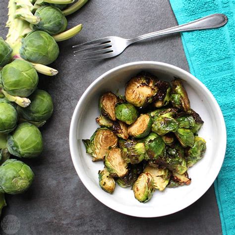 The crispiest air fryer brussels sprouts. Crispy Air Fried Brussels Sprouts | FaveHealthyRecipes.com