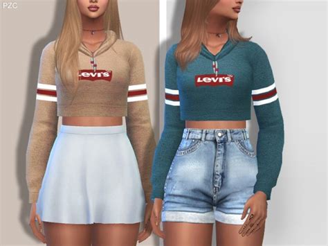 The Sims Resource Sporty And Everyday Hoodie By Pinkzombiecupcakes