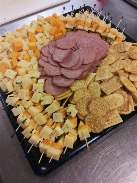 Love The Cheese Stackersnow Thats A Cheese Cracker And Sausage Tray