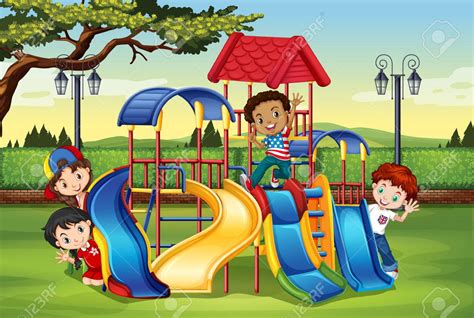 Awesome Children At The Playground Clipart Free Playground Clipart