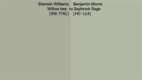Sherwin Williams Willow Tree Sw Vs Benjamin Moore Saybrook Sage