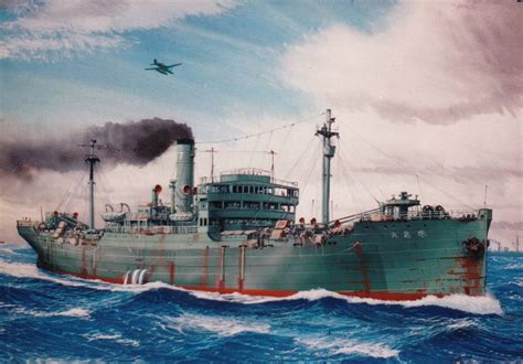 Kihachiro Ueda Tokushima Maru Ship Paintings Ship Art Imperial