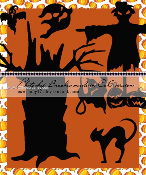 Halloween Boo Photoshop Free Brushes 123freebrushes