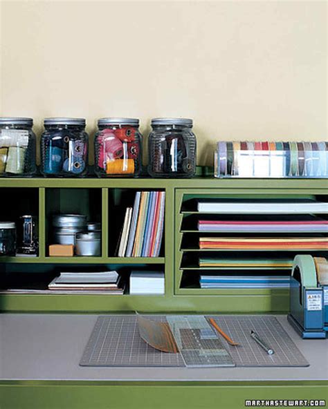 If you find a lot of old materials in your craft room that are in good condition but you know you won't use them, get rid of them. Cantitoe Corners: Martha's Crafts Room | Martha Stewart