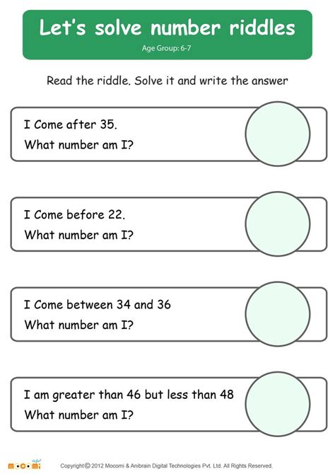 Riddle Math Worksheet Answers