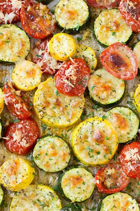 Roasted Garlic Parmesan Zucchini Squash And Tomatoes Cooking Classy