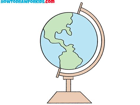 How To Draw A Globe Easy Drawing Tutorial For Kids
